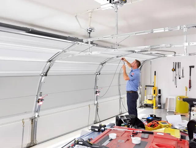 Garage door cable repair service by Middletown Garage Door Repair in Middletown