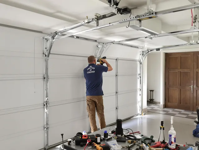 Middletown Garage Door Repair certified technician performing precision garage door repair in Middletown